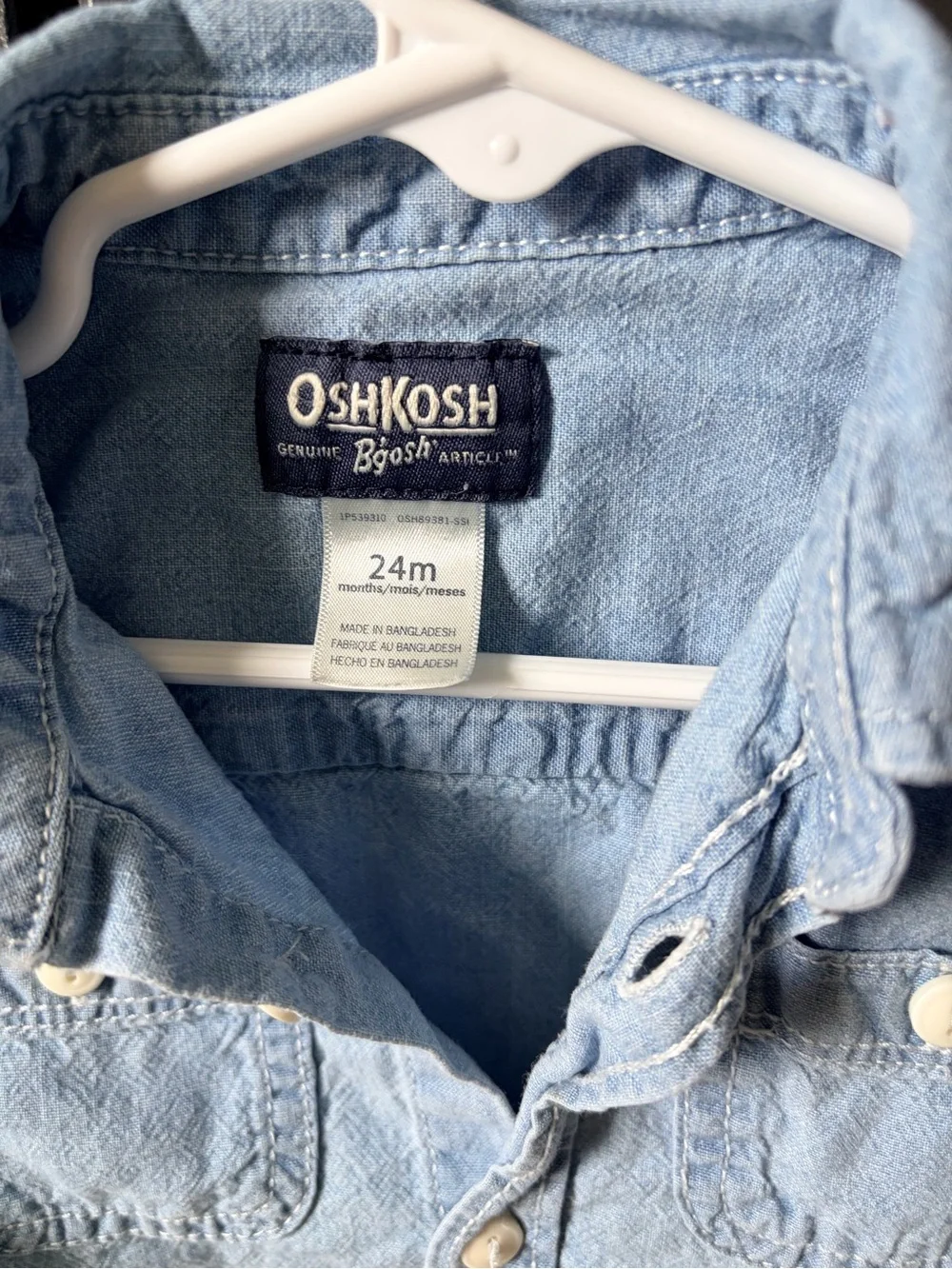 OshKosh B'gosh Light Blue Denim-Style Baby Jacket